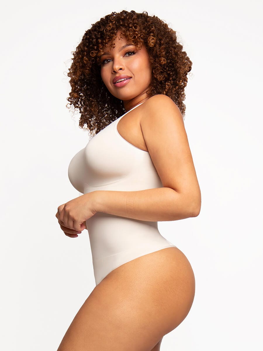 Seamless Outer Crew Thong Bodysuit