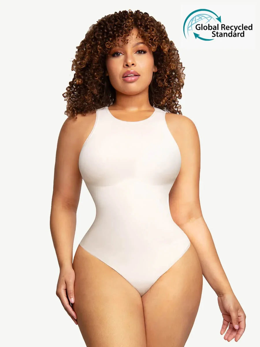 Seamless Outer Crew Thong Bodysuit