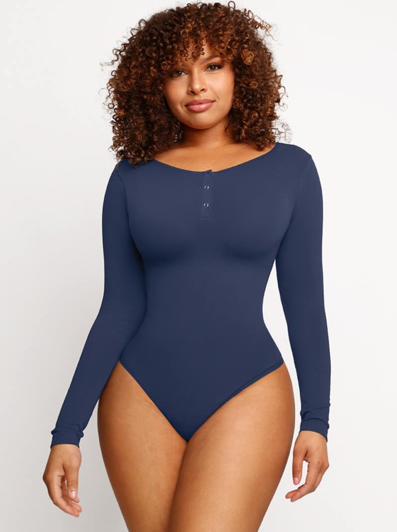 Outer Long Sleeve Thong Bodysuit