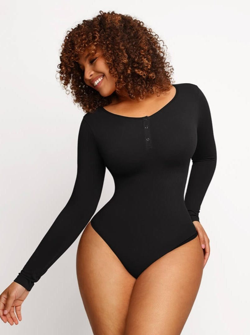 Outer Long Sleeve Thong Bodysuit