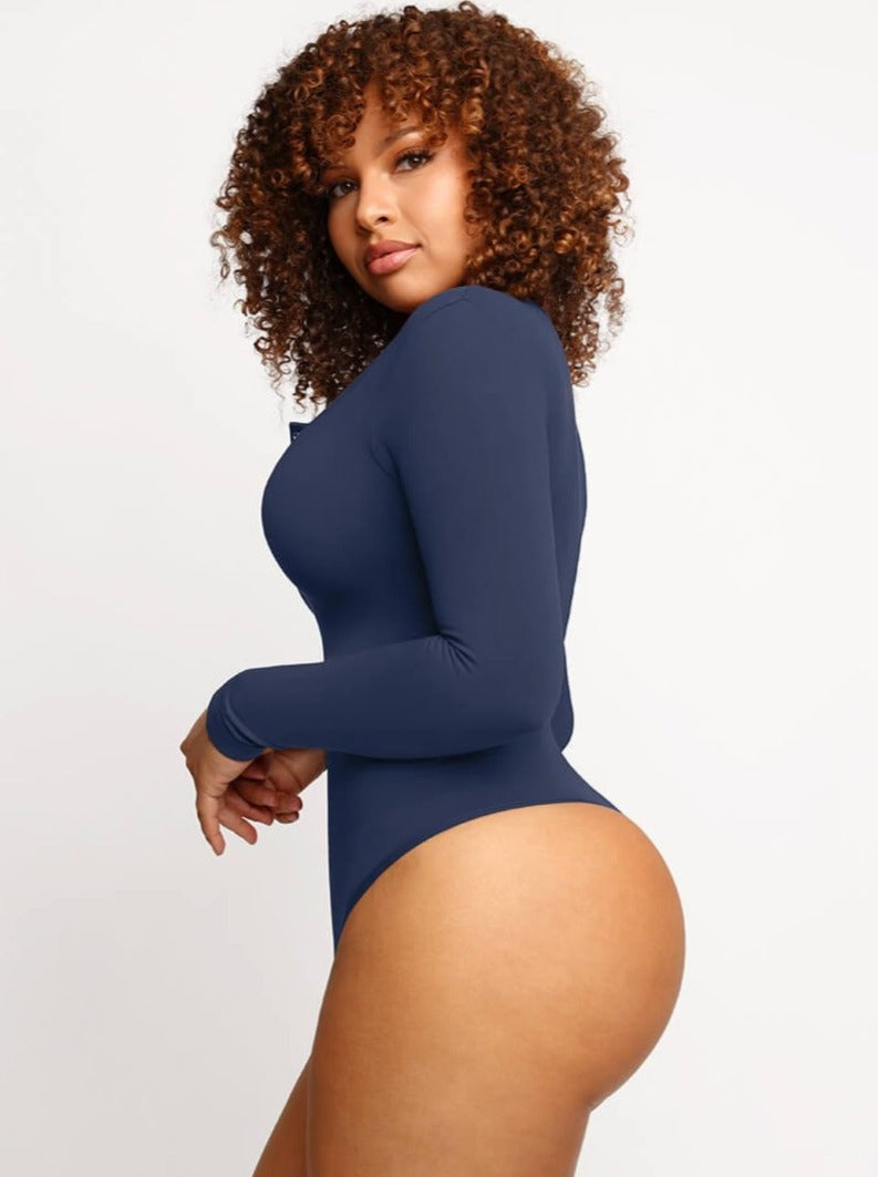 Outer Long Sleeve Thong Bodysuit