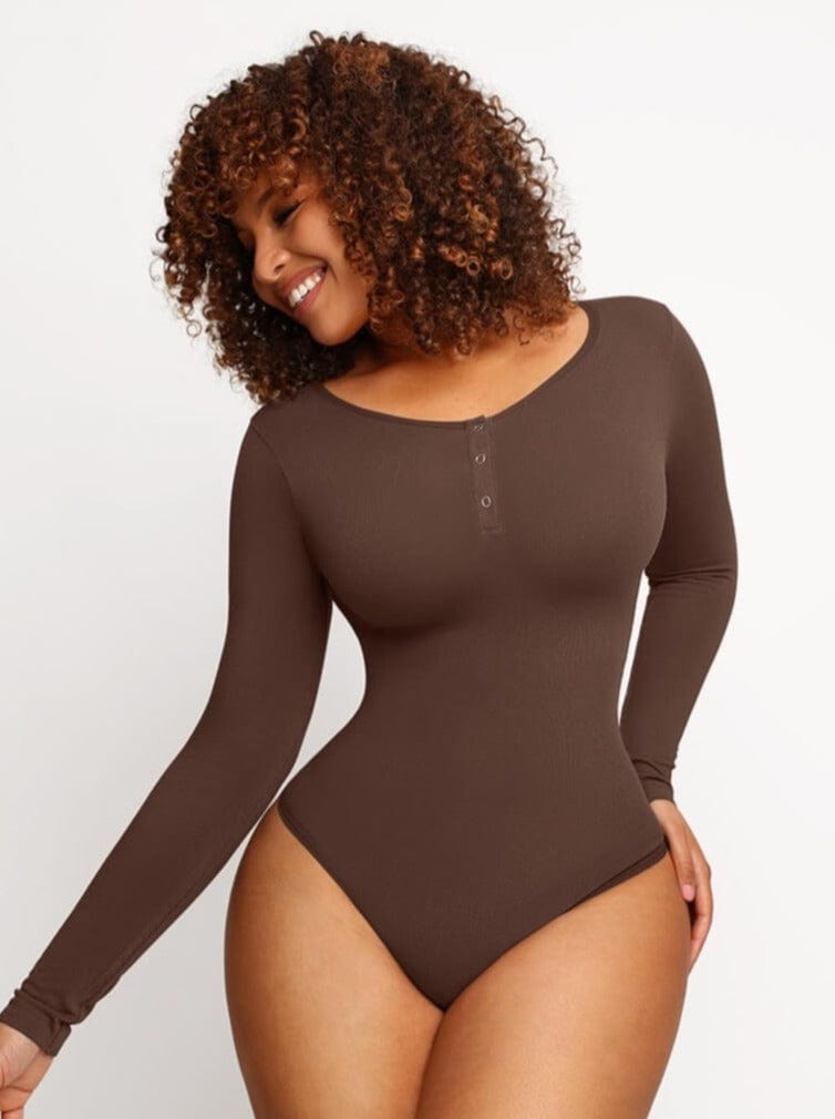 Outer Long Sleeve Thong Bodysuit