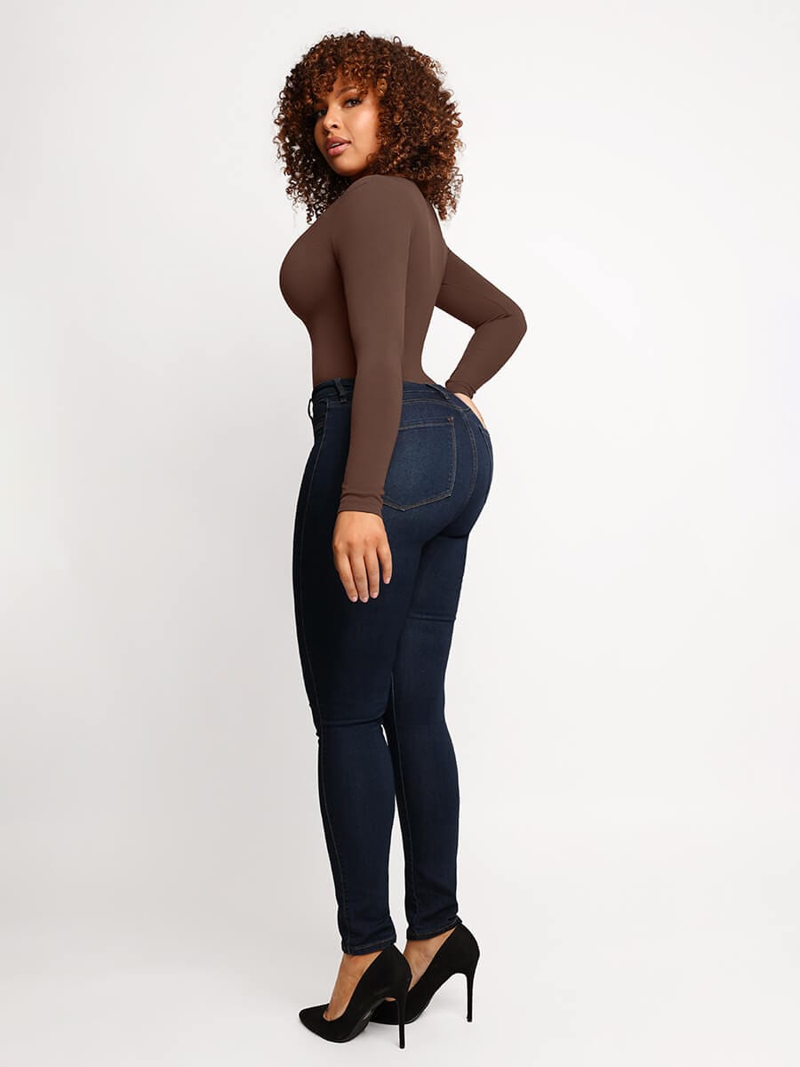 Outer Long Sleeve Thong Bodysuit