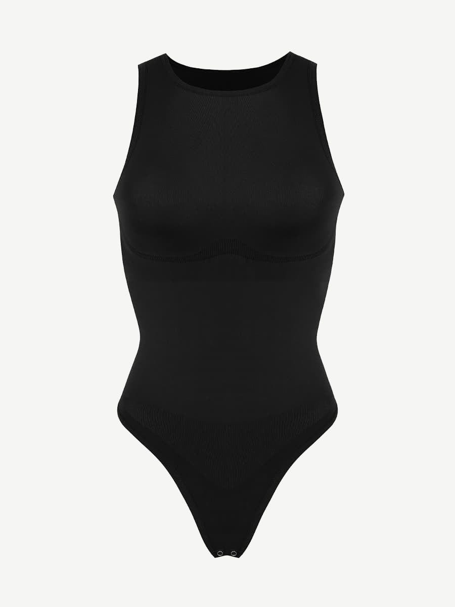 Seamless Outer Crew Thong Bodysuit