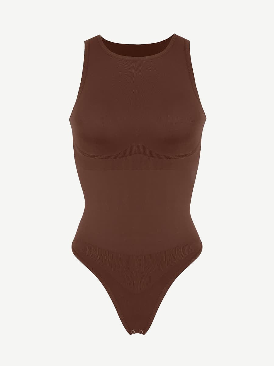 Seamless Outer Crew Thong Bodysuit