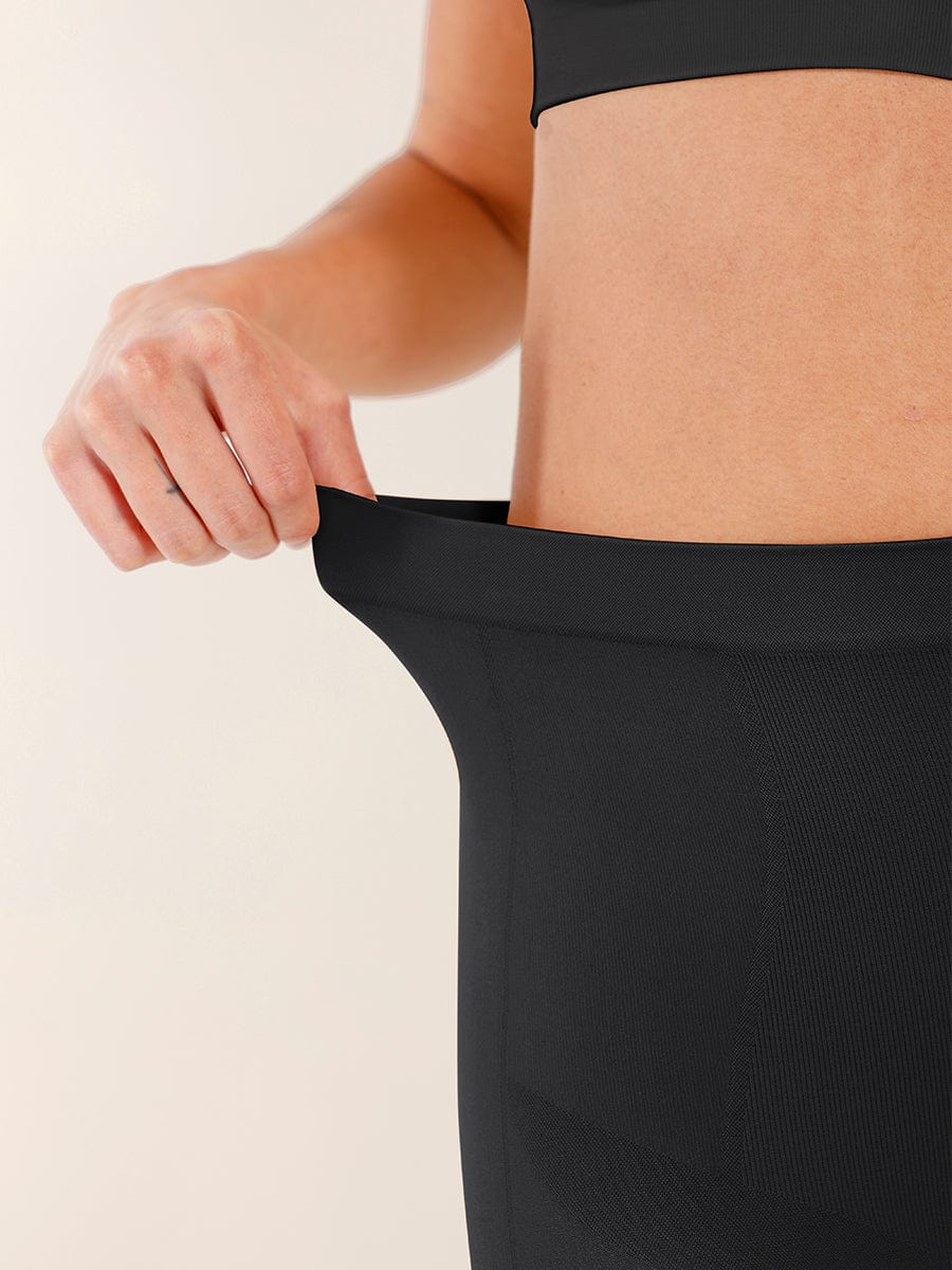 Seamless Mid-Waist Tummy Control Shorts with Butt Lifting