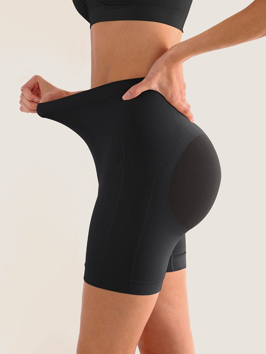 Seamless Mid-Waist Tummy Control Shorts with Butt Lifting