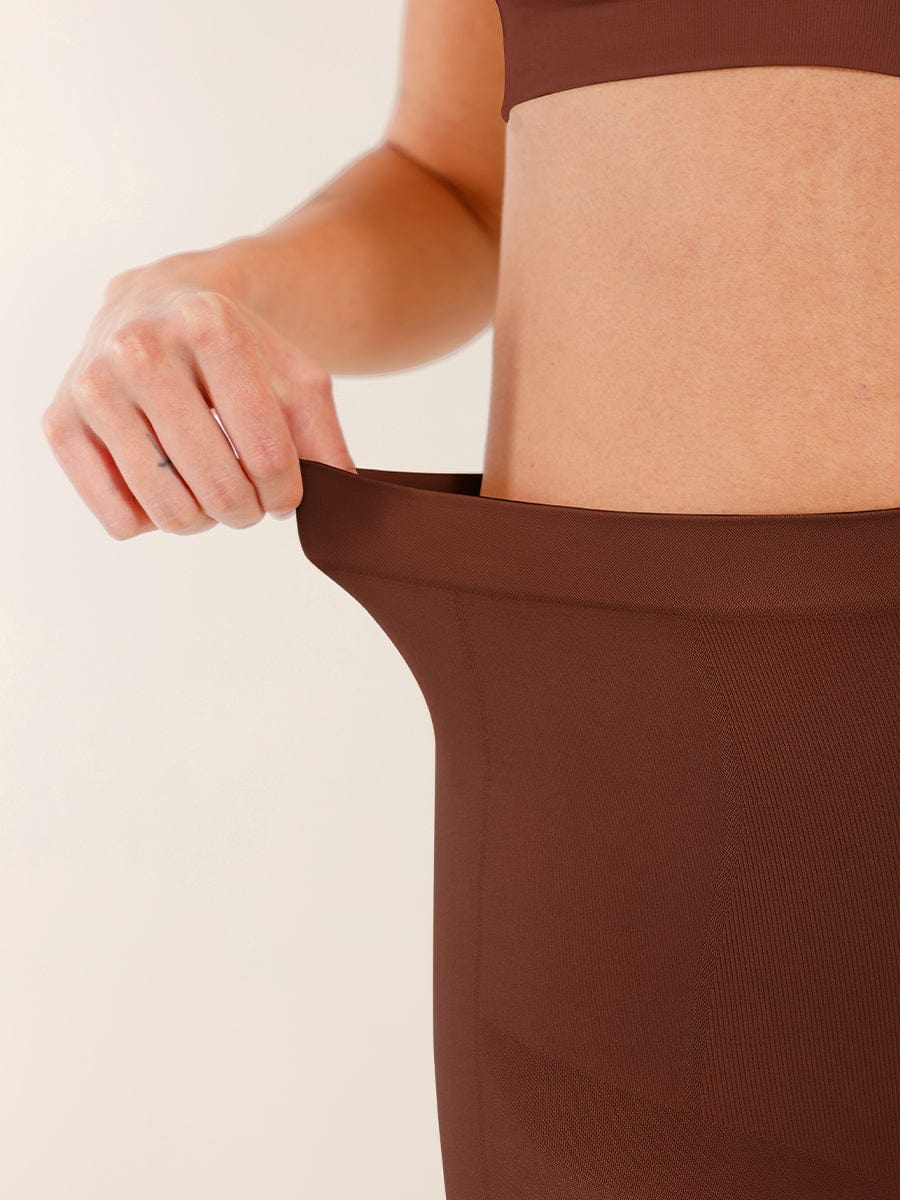 Seamless Mid-Waist Tummy Control Shorts with Butt Lifting