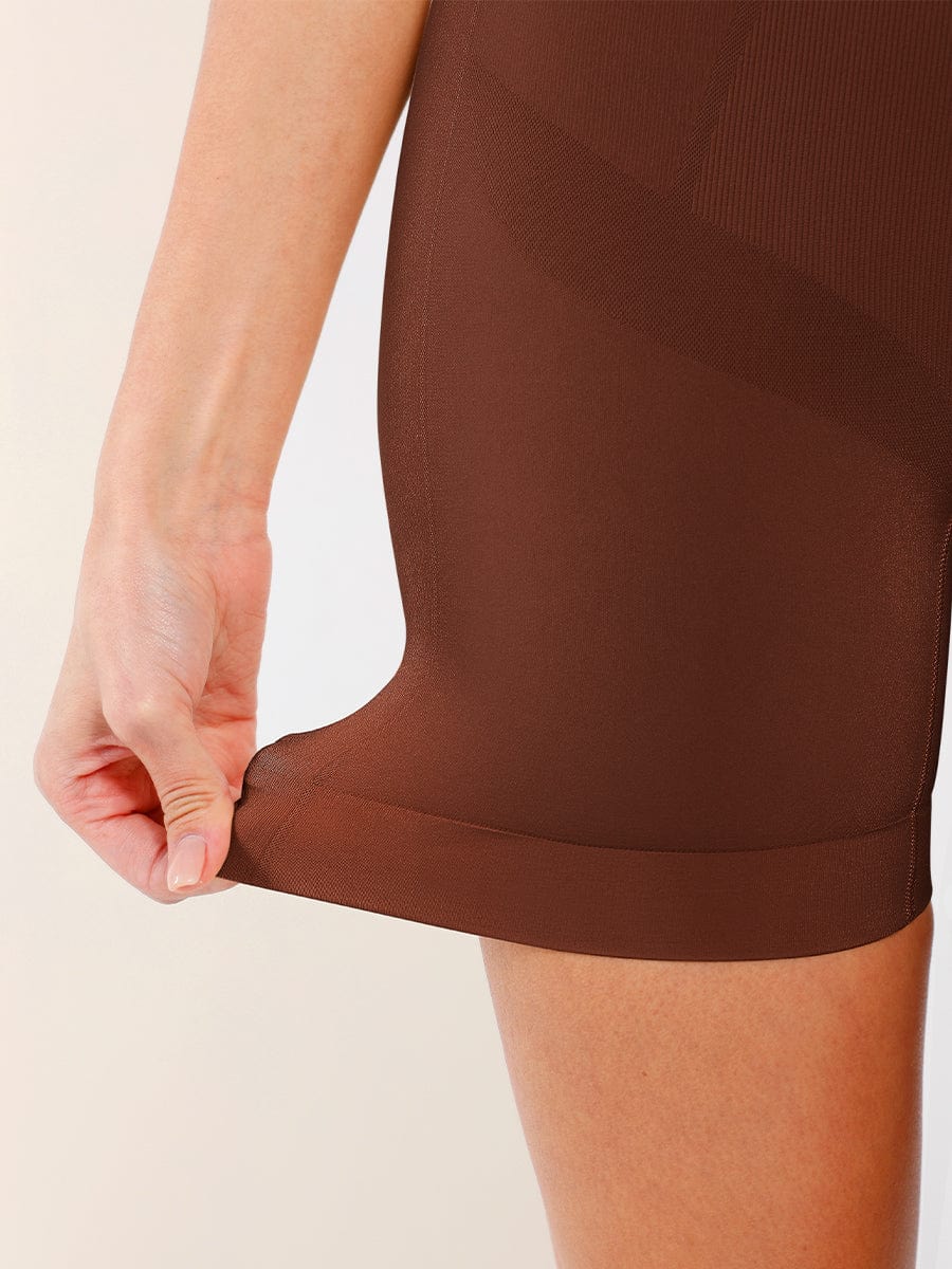 Seamless Mid-Waist Tummy Control Shorts with Butt Lifting