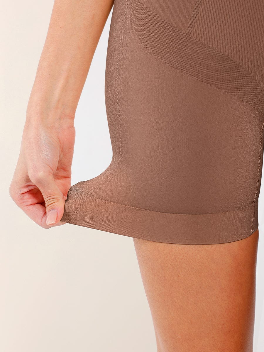 Seamless Mid-Waist Tummy Control Shorts with Butt Lifting