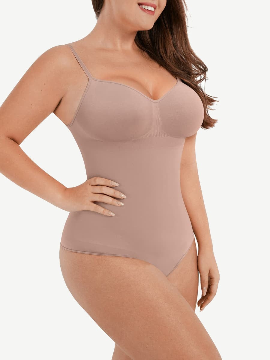 Seamless Thong Bodysuit with Tummy and Abdomen Control