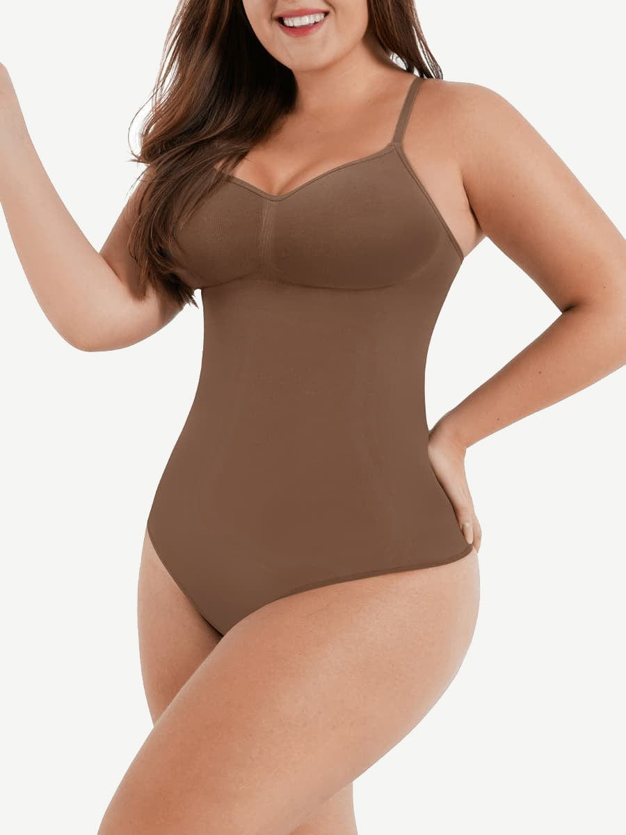 Seamless Thong Bodysuit with Tummy and Abdomen Control