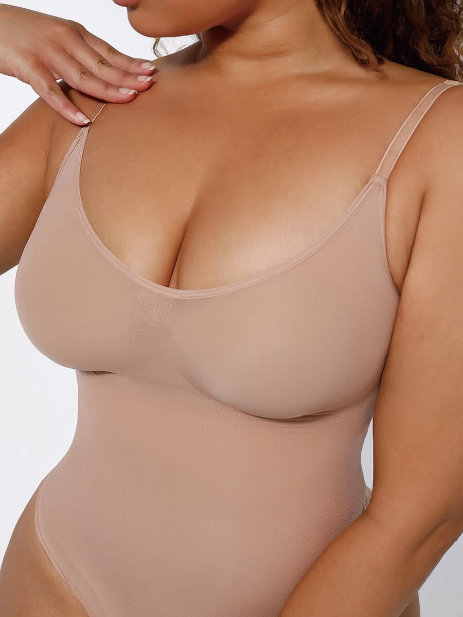 Seamless Thong Bodysuit with Tummy and Abdomen Control