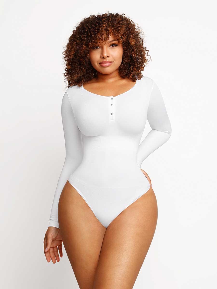 Outer Long Sleeve Thong Bodysuit