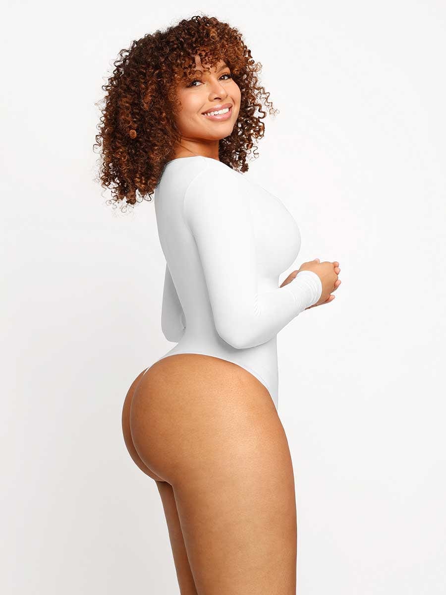 Outer Long Sleeve Thong Bodysuit