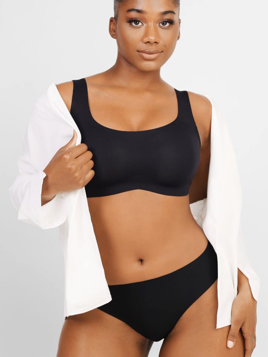 Non-marking and Comfort Bra with Drop Glue Design Supports Gathering Bust