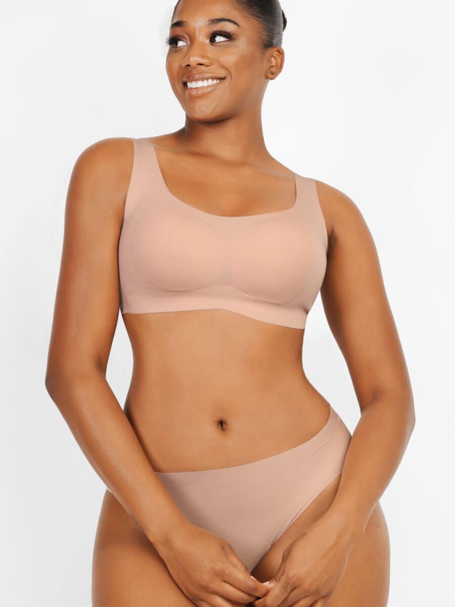 Non-marking and Comfort Bra with Drop Glue Design Supports Gathering Bust