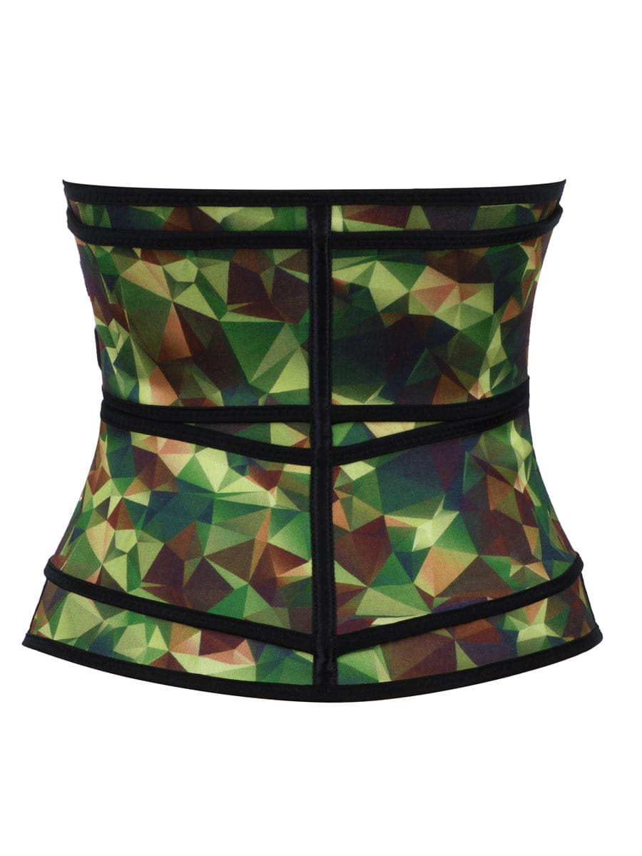 Camo Latex Double Belts Waist Trainer Slimming Tummy